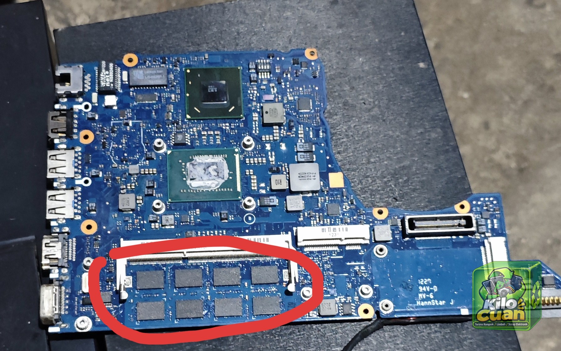 Terima Rongsok Motherboard Laptop Chip Kaca +